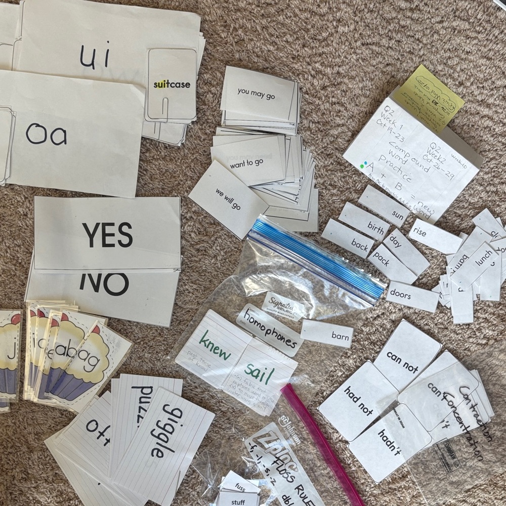 Homemade Educational Flashcards Set